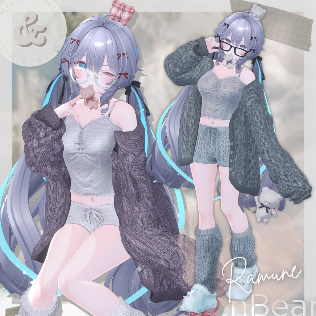 【複数アバター対応】𝙼𝚒𝚕𝚔𝚝𝚘𝚞𝚌𝚑𝙱𝚎𝚊𝚛【#andMILKvrc】