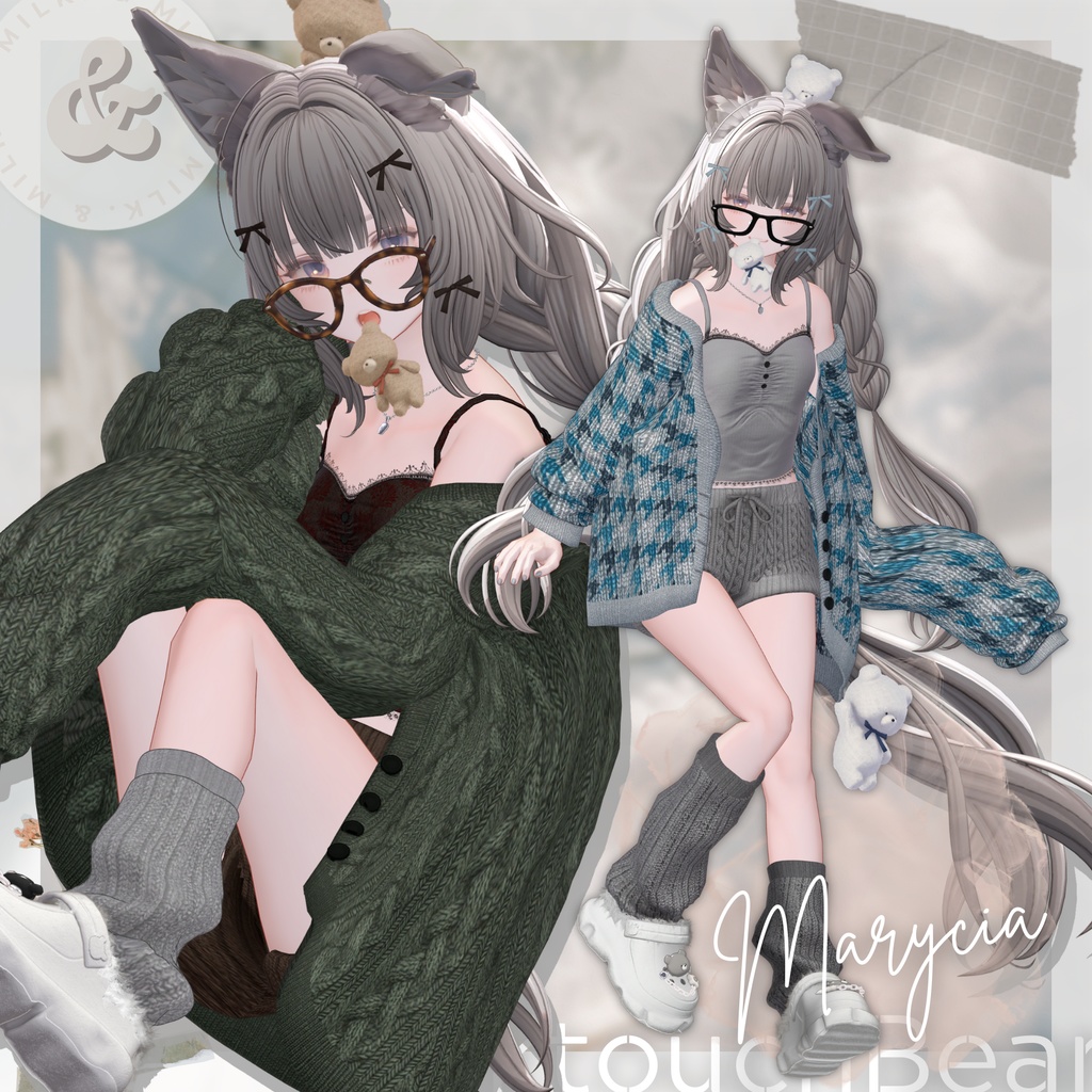 【複数アバター対応】𝙼𝚒𝚕𝚔𝚝𝚘𝚞𝚌𝚑𝙱𝚎𝚊𝚛【#andMILKvrc】