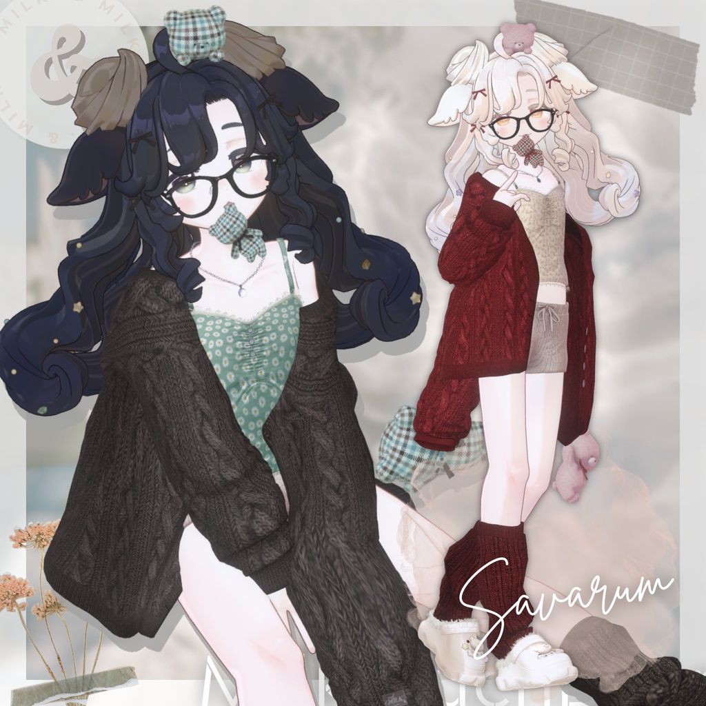 SALE✨【複数アバター対応】𝙼𝚒𝚕𝚔𝚝𝚘𝚞𝚌𝚑𝙱𝚎𝚊𝚛【#andMILKvrc】