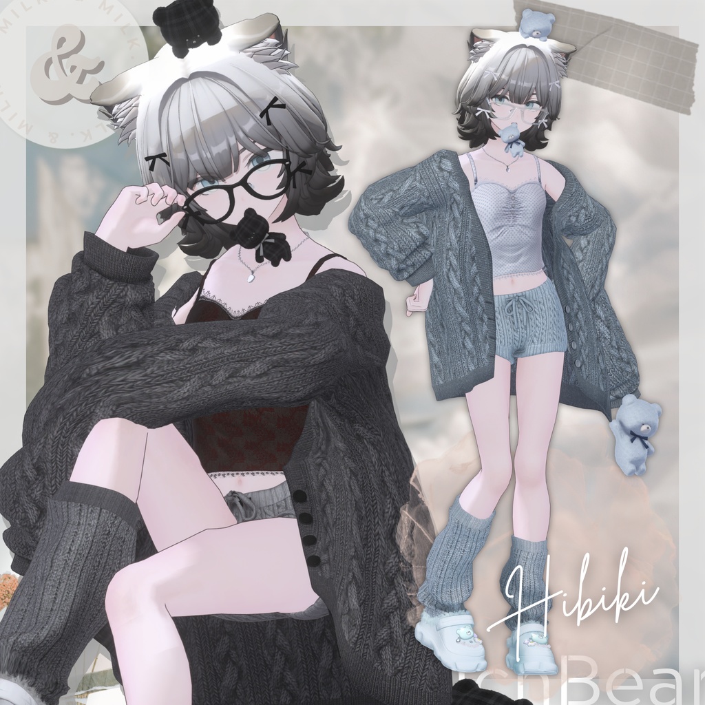 【複数アバター対応】𝙼𝚒𝚕𝚔𝚝𝚘𝚞𝚌𝚑𝙱𝚎𝚊𝚛【#andMILKvrc】