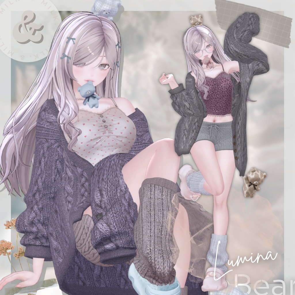 SALE✨【複数アバター対応】𝙼𝚒𝚕𝚔𝚝𝚘𝚞𝚌𝚑𝙱𝚎𝚊𝚛【#andMILKvrc】