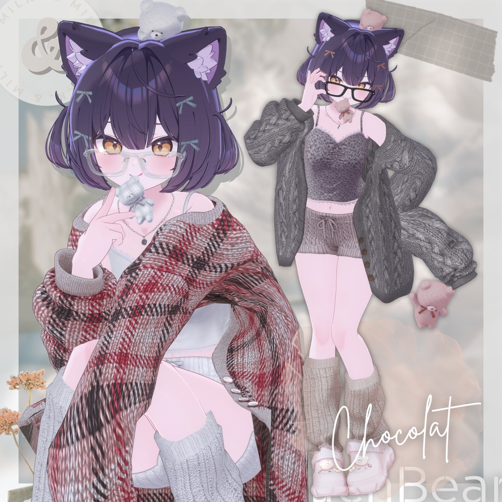 【複数アバター対応】𝙼𝚒𝚕𝚔𝚝𝚘𝚞𝚌𝚑𝙱𝚎𝚊𝚛【#andMILKvrc】