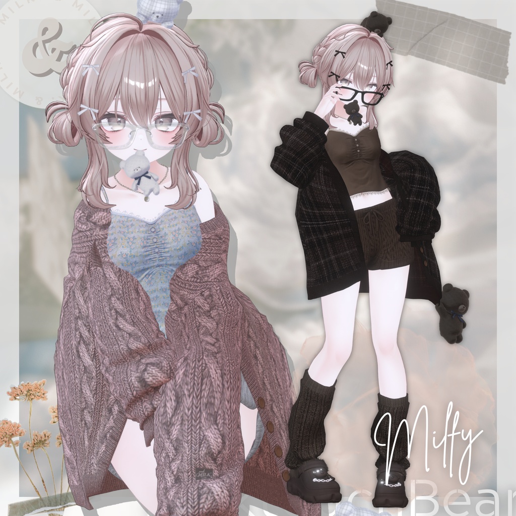 【複数アバター対応】𝙼𝚒𝚕𝚔𝚝𝚘𝚞𝚌𝚑𝙱𝚎𝚊𝚛【#andMILKvrc】