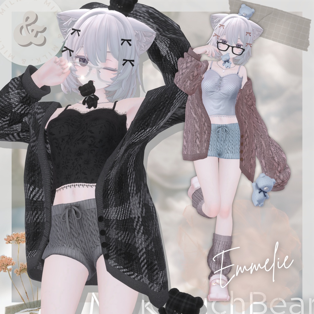 【複数アバター対応】𝙼𝚒𝚕𝚔𝚝𝚘𝚞𝚌𝚑𝙱𝚎𝚊𝚛【#andMILKvrc】