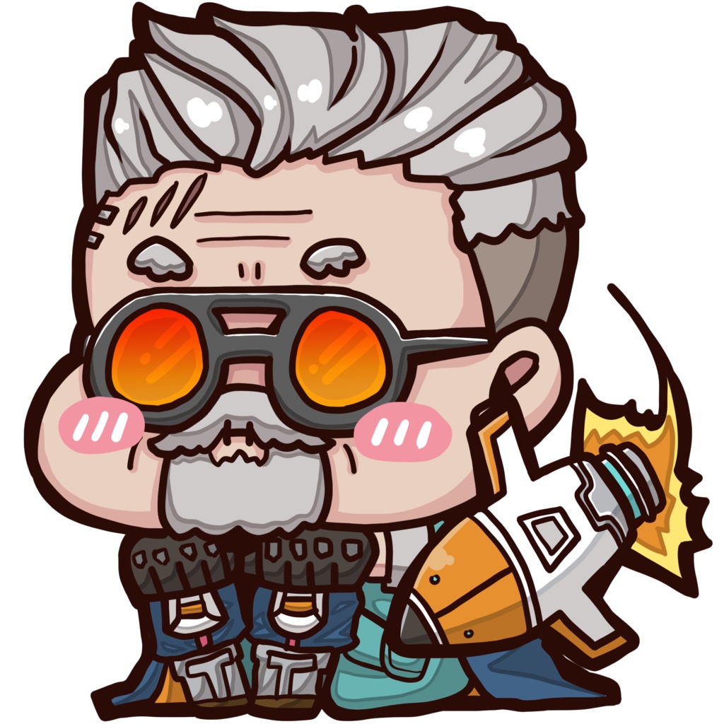 MOCCHIRI LEGENDS - 37mm角丸缶バッジ