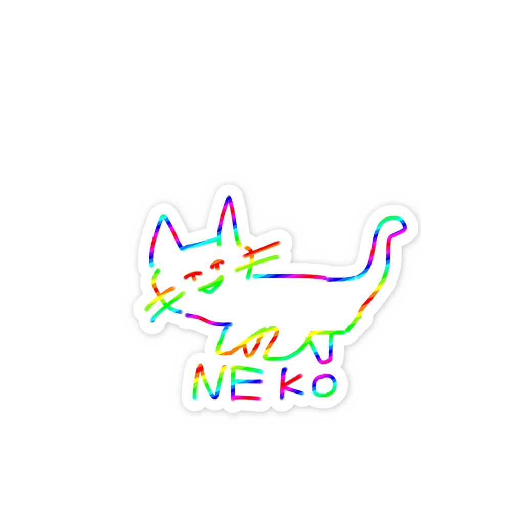 ゲーミング猫ステッカー