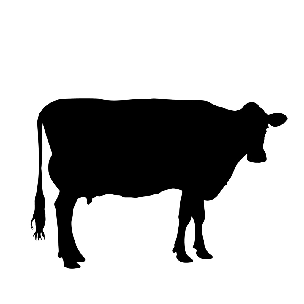 牛のシルエットのイラスト