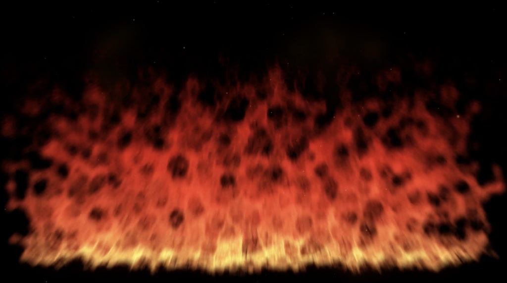 燃えさかる赤いリアルな炎のcg動画素材 幅広 Ocplanning Booth