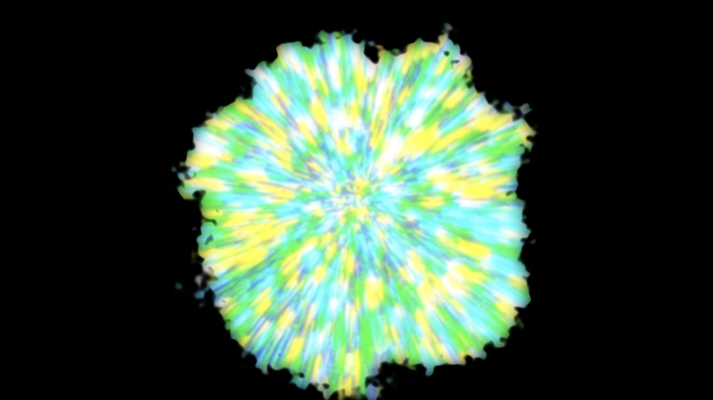 ワープスピード感のある緑の光の世界
