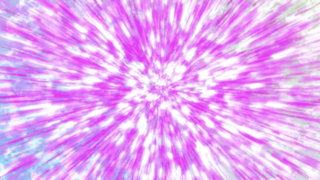 ピンクの光の中を移動するワープスピード感ある背景動画 Ocplanning Booth