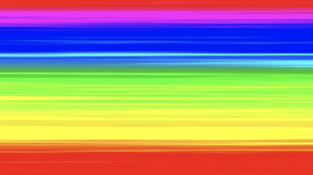 レインボーのカラフルな横線背景で虹色に飾る