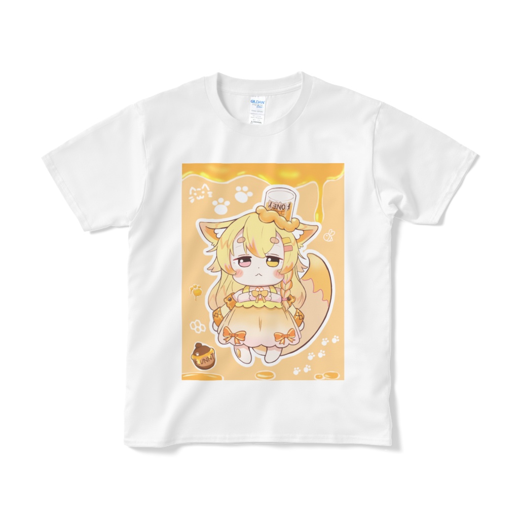 Tシャツ~デフォルメねこるverホワイト