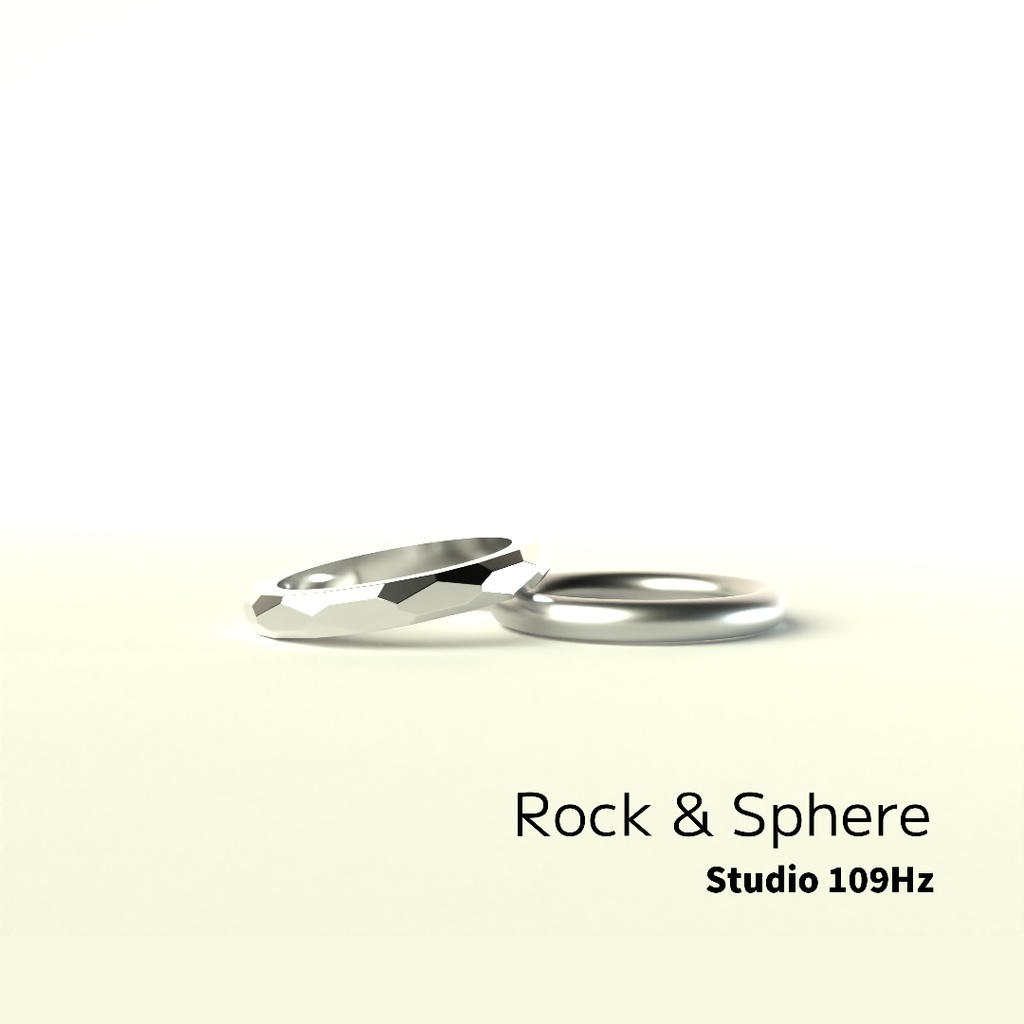 【無料】【VRChat】スタックリング「Rock & Sphere」【Quest対応】
