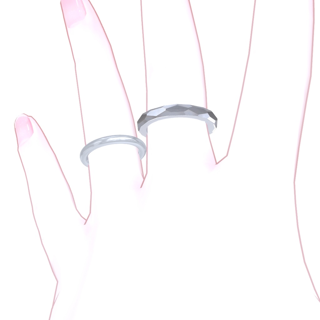 【無料】【VRChat】スタックリング「Rock & Sphere」【Quest対応】