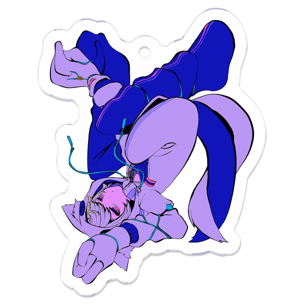 1周年記念キーホルダー【紫】 / 猫羽ニア