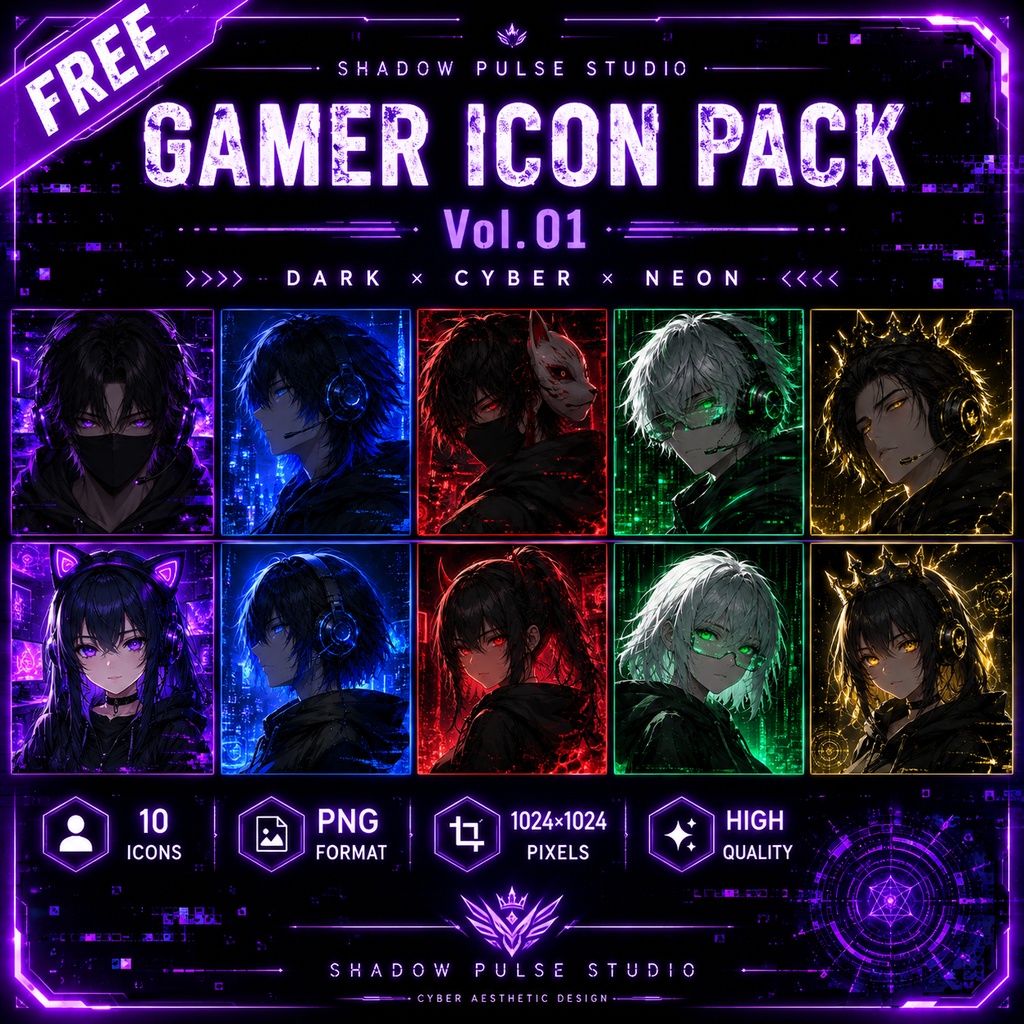 Free Gamer Icon Pack Vol.01