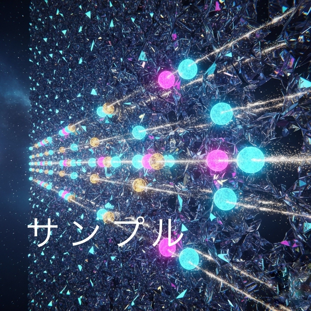 量子構造の深層：人間には描けない超立体AIアート 8枚セット｜SNS・ブログ・資料用』