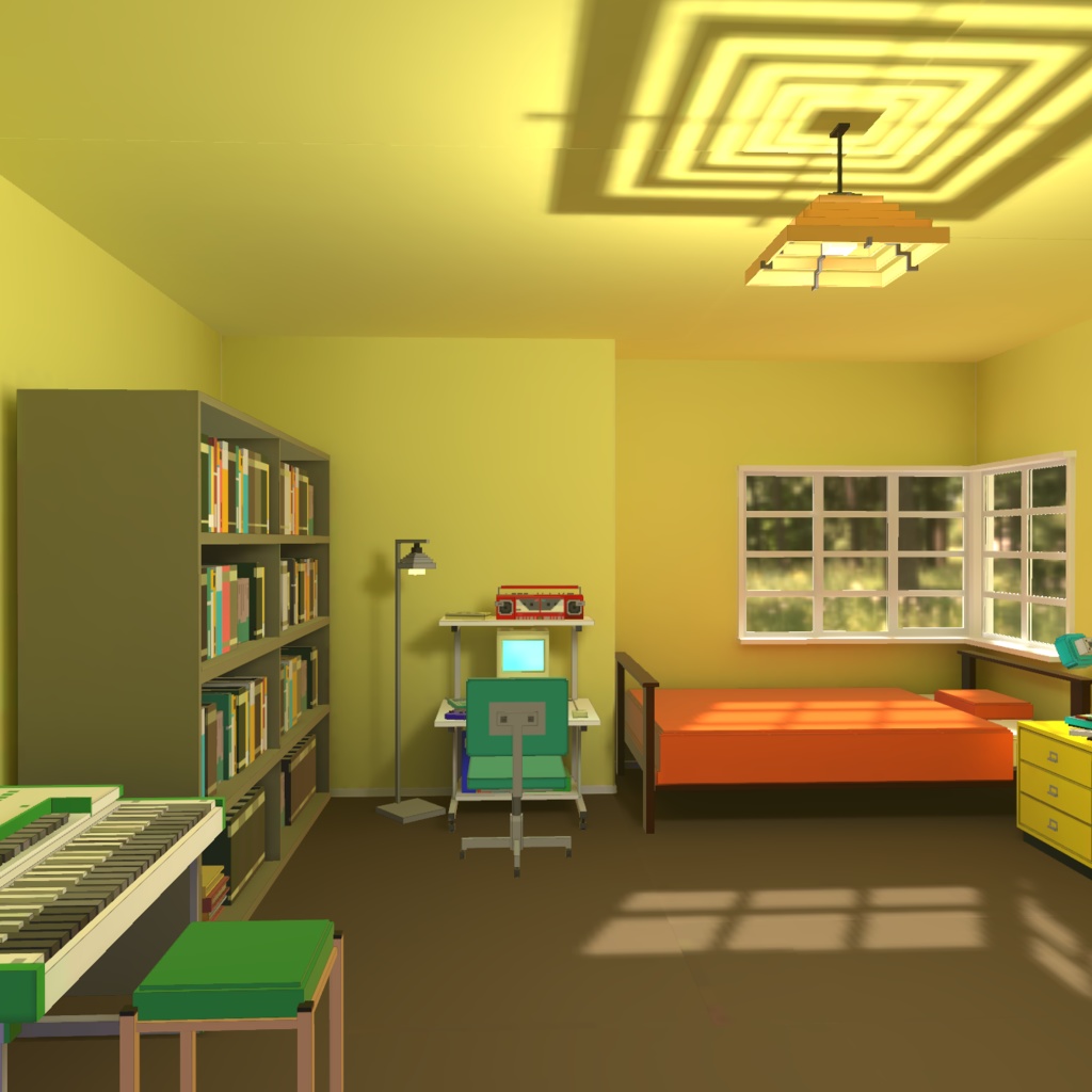 【VRChatワールド】ボクセルレトロな部屋 / Voxel Retro Room