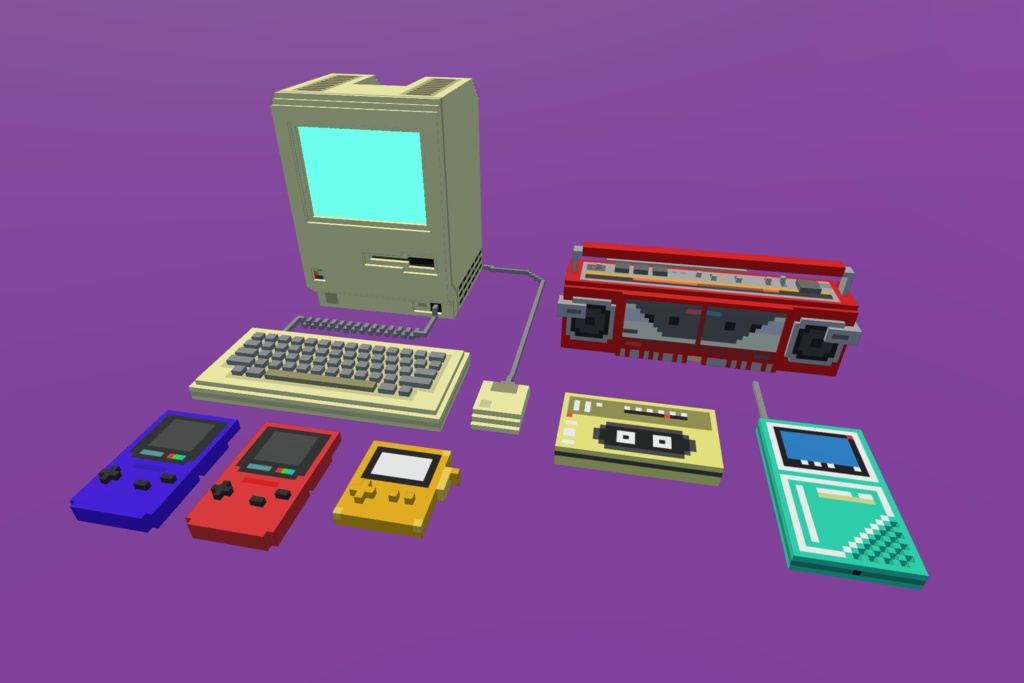 【VRChatワールド】ボクセルレトロな部屋 / Voxel Retro Room