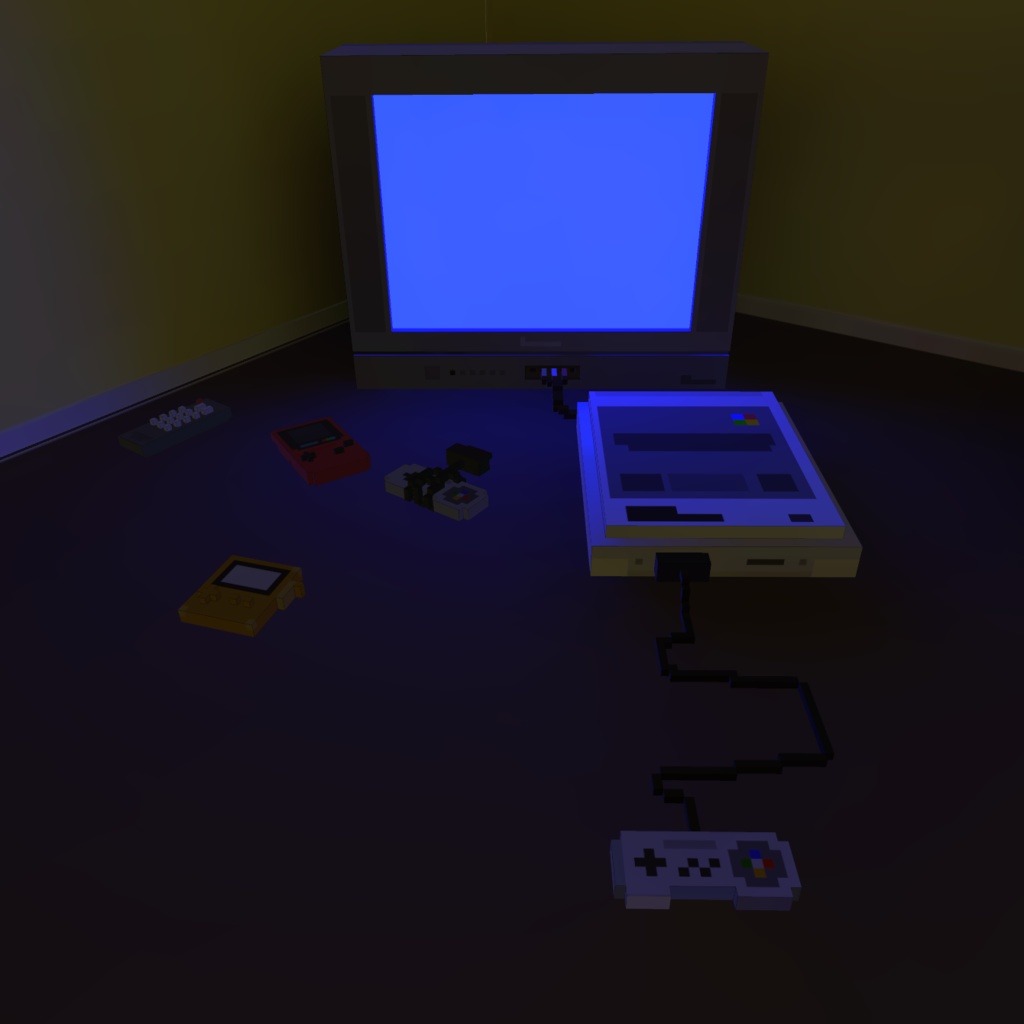 【VRChatワールド】ボクセルレトロな部屋 / Voxel Retro Room
