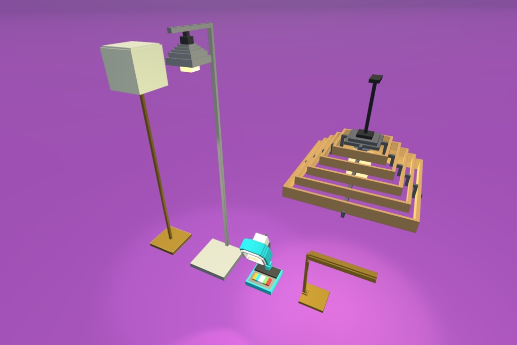 【VRChatワールド】ボクセルレトロな部屋 / Voxel Retro Room