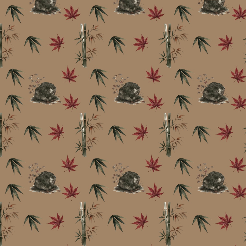秋の日本庭園モチーフ素材集(10本セット)Autumn Japanese Garden Motifs – 10 Set