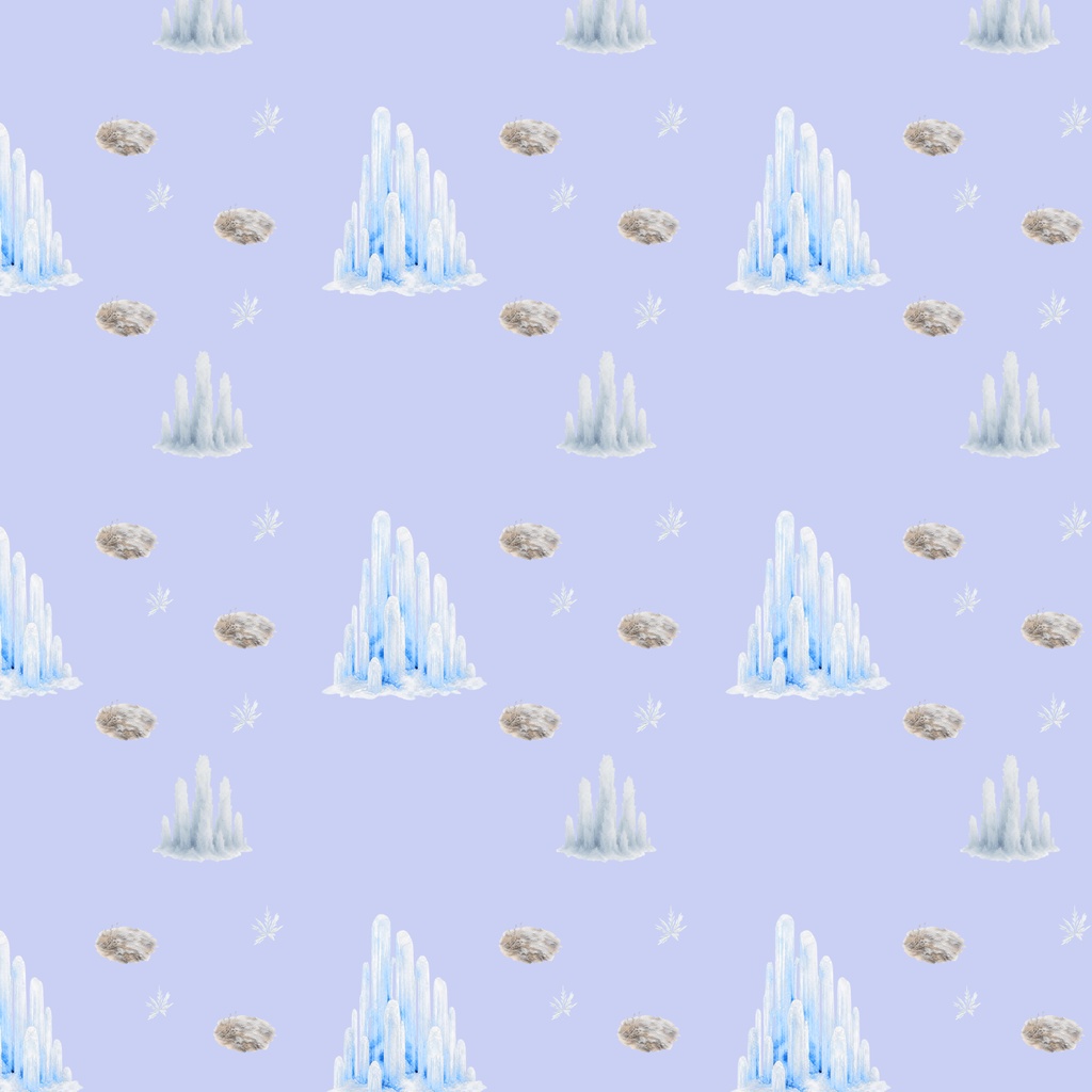 冬の日本庭園モチーフ素材集(10本セット)|Watercolor Winter Garden Collection – 10 Set