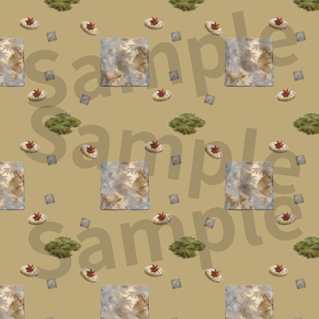 秋の日本庭園モチーフ素材集2(10本セット)Autumn Japanese Garden Motifs2 – 10 Set