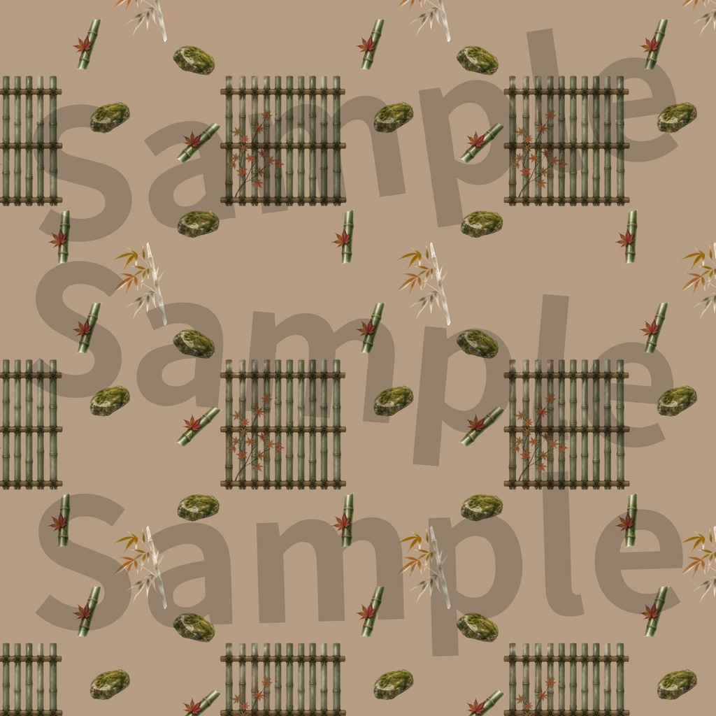 秋の日本庭園モチーフ素材集2(10本セット)Autumn Japanese Garden Motifs2 – 10 Set