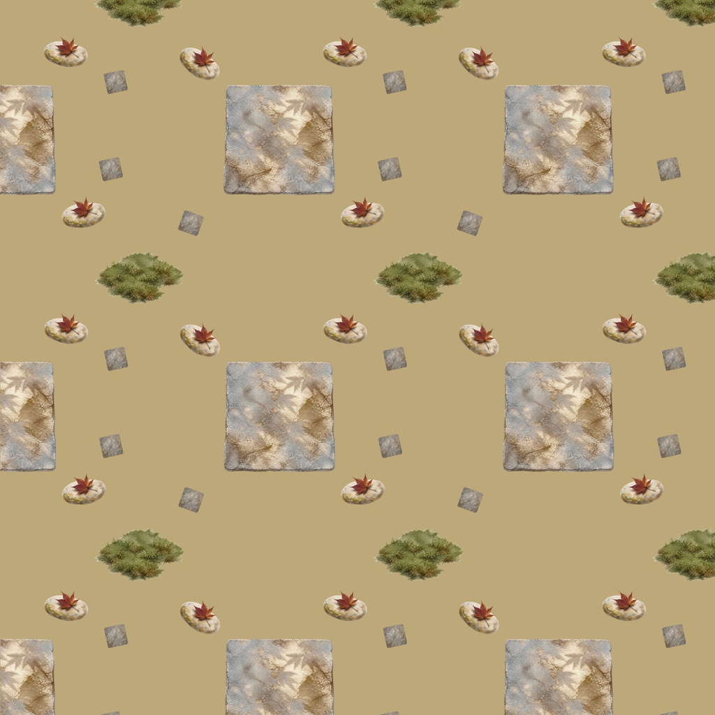 秋の日本庭園モチーフ素材集2(10本セット)Autumn Japanese Garden Motifs2 – 10 Set
