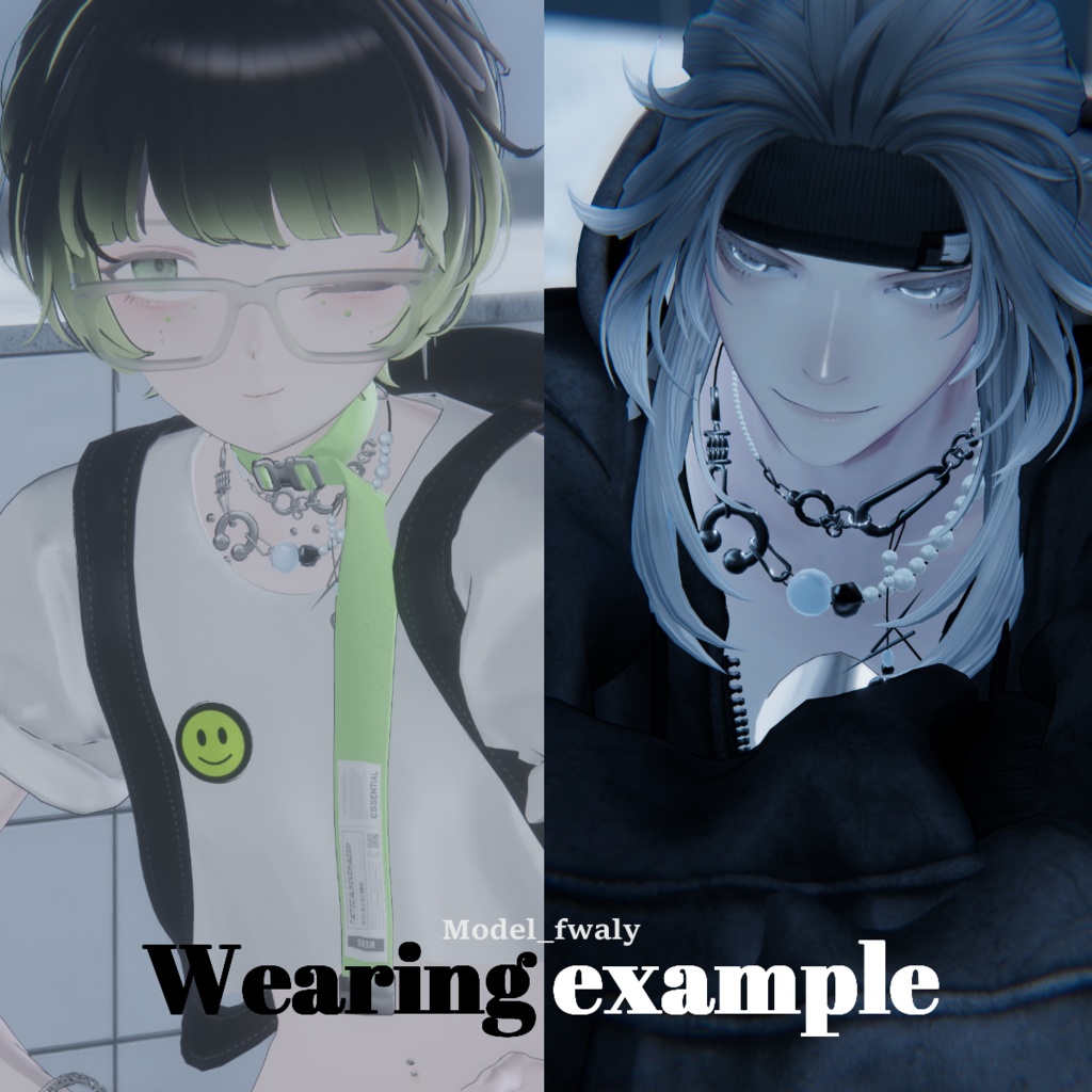 【5アバター対応】”Noir Ensemble.”【VRC向けアクセサリー】