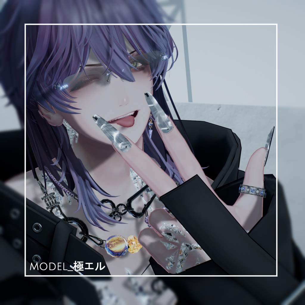 【珍飯亭共通素体対応】NobleVeil Nail【ロング/ショートネイルセット】