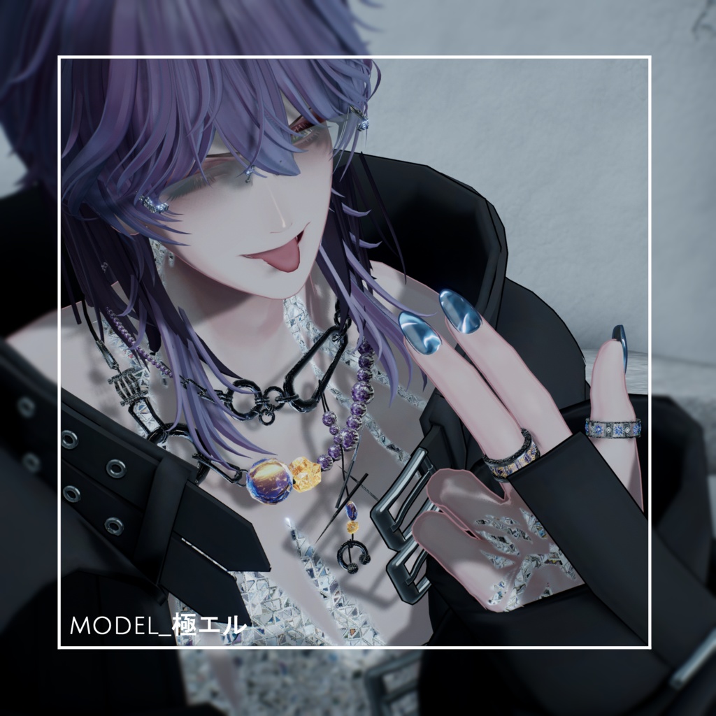 【珍飯亭共通素体対応】NobleVeil Nail【ロング/ショートネイルセット】