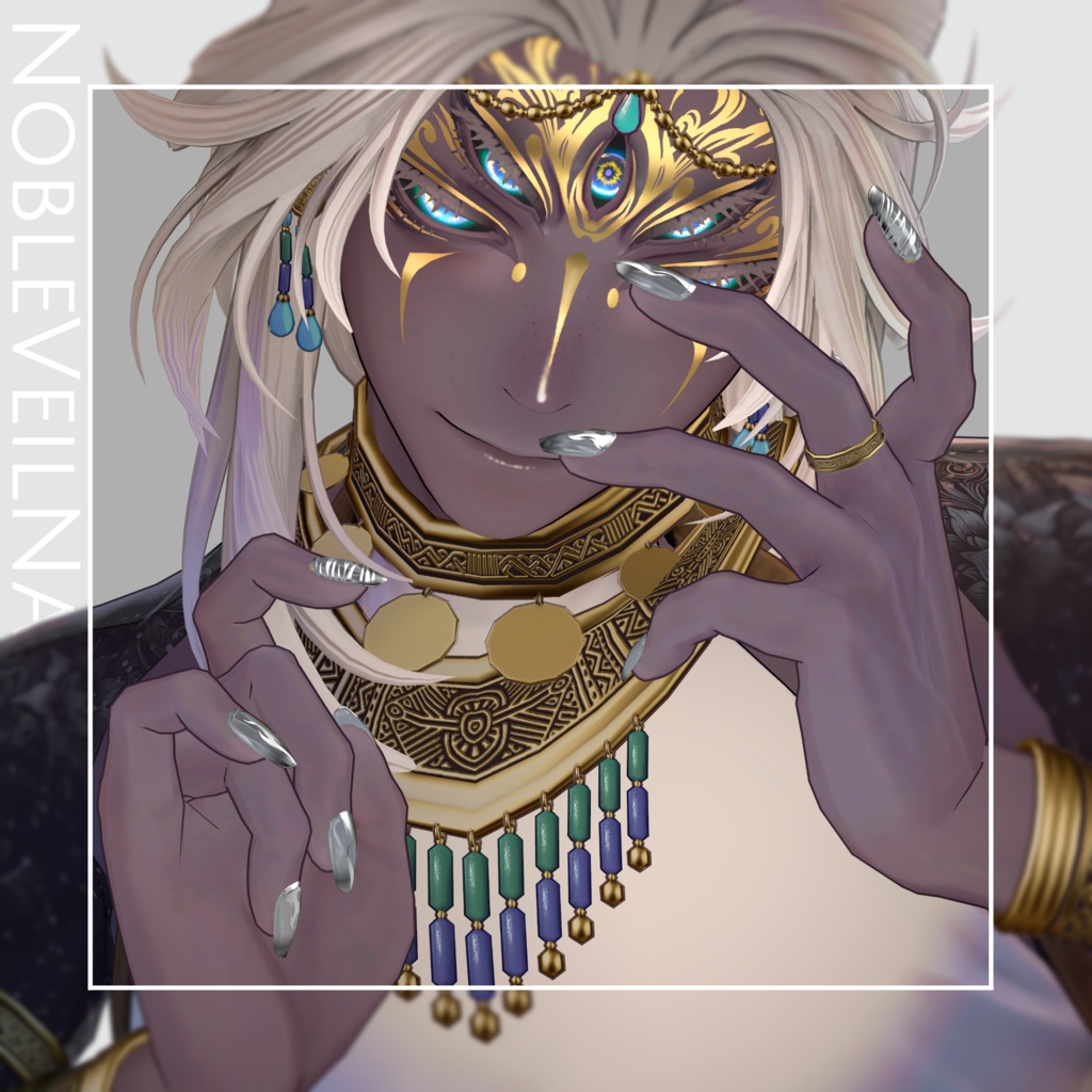 【珍飯亭共通素体対応】NobleVeil Nail【ロング/ショートネイルセット】