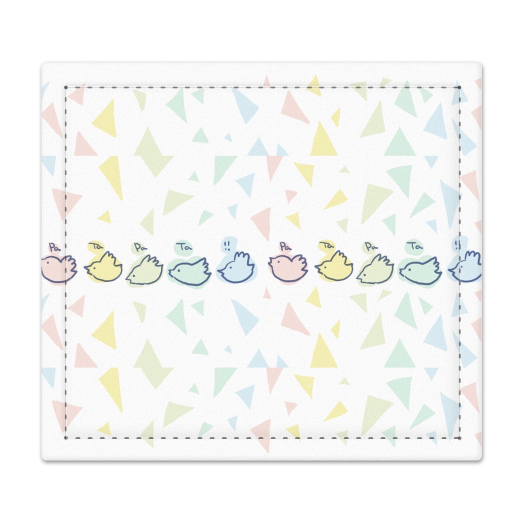 カラフルなことりの捺印マット