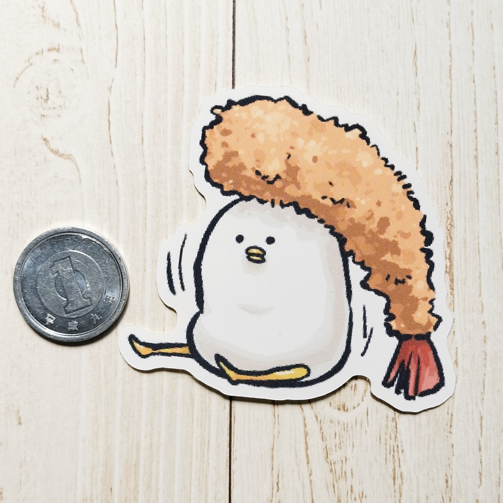 もちもち白いとりステッカー