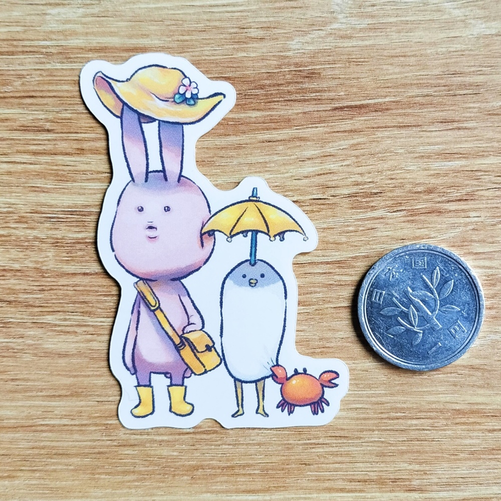 もちもち白いとりステッカー