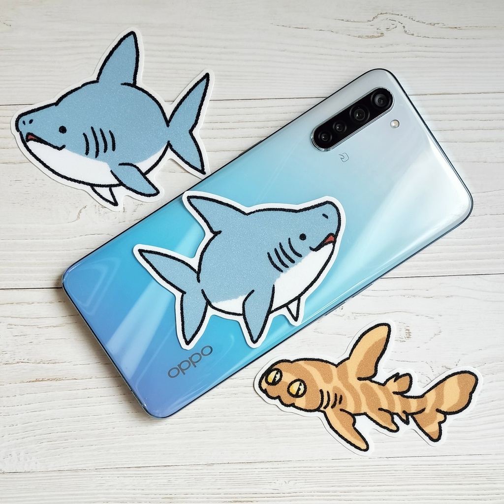 サメさんキラキラステッカー