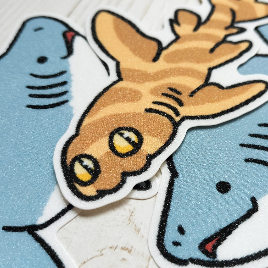 サメさんキラキラステッカー