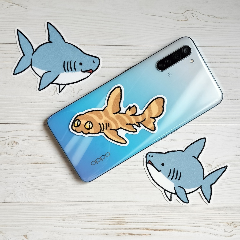 サメさんキラキラステッカー