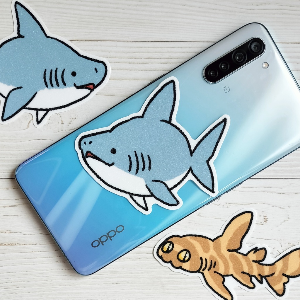 サメさんキラキラステッカー