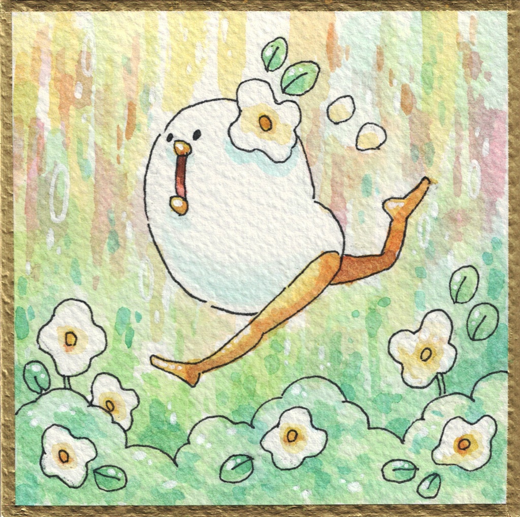 豆式紙原画【光】【おばけかな?】【走れー】【風船】
