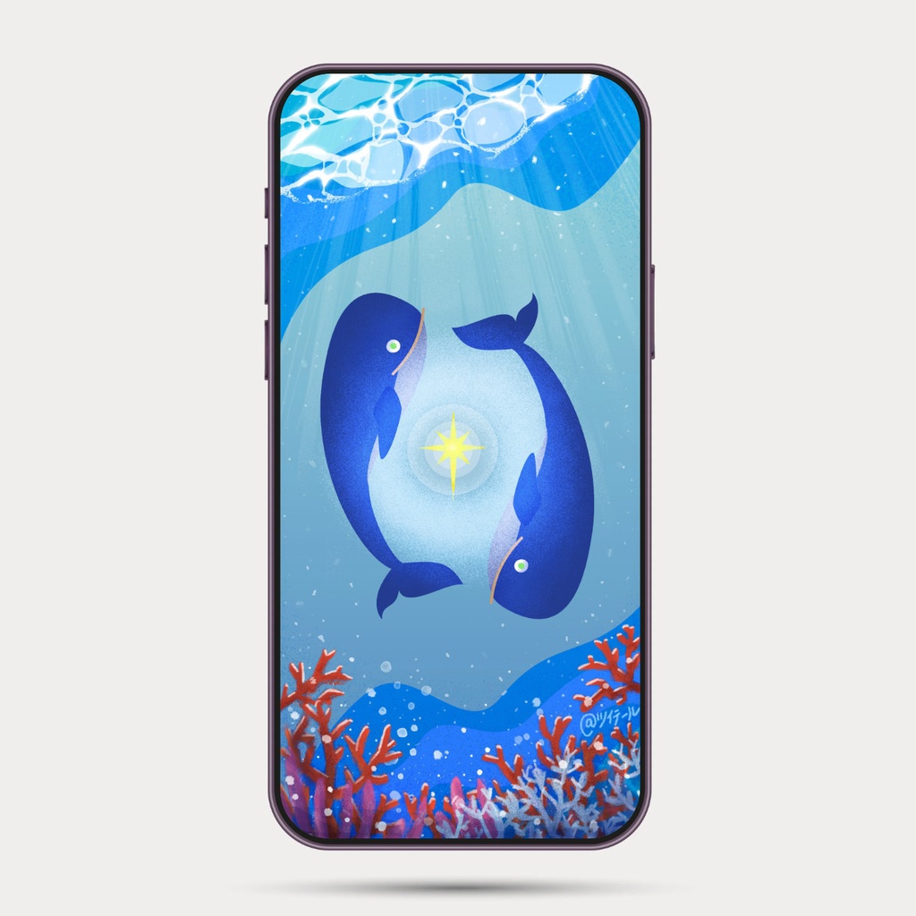 LUCKY壁紙スマホ用*くじら