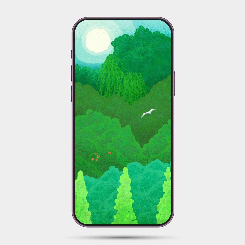 LUCKY壁紙スマホ用*山盛り緑🌳【無料DL】