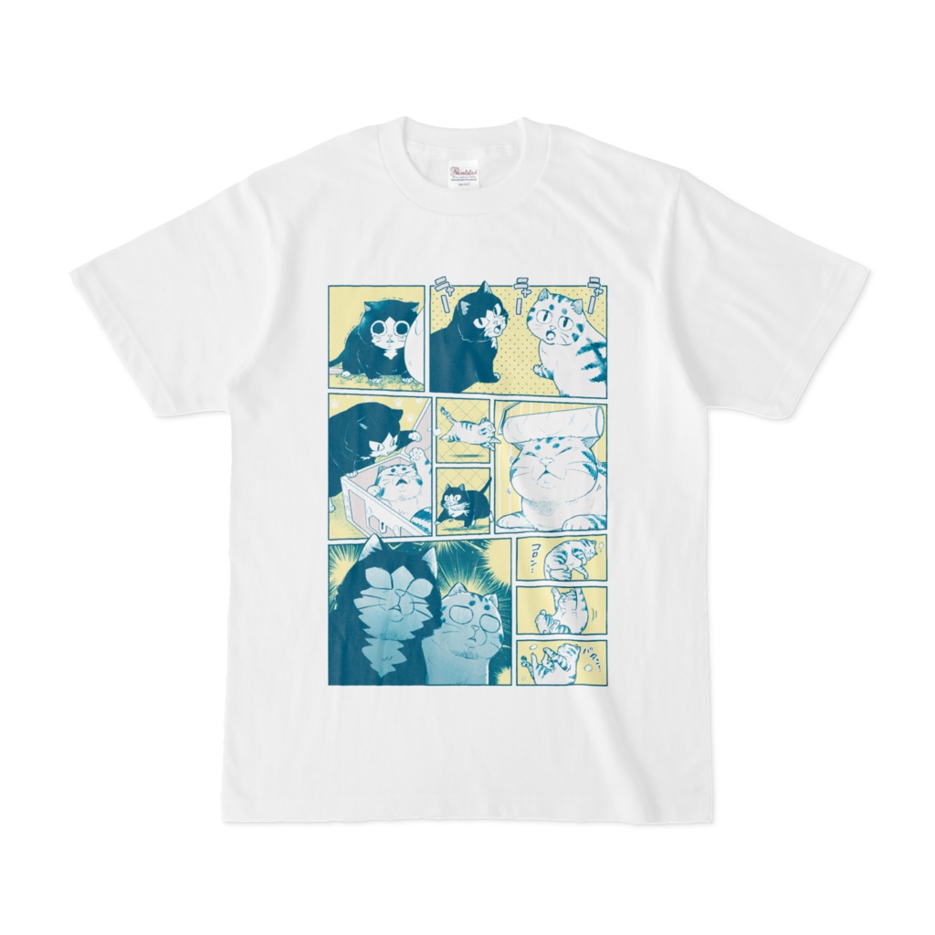 猫氏・黒猫氏Ｔシャツ【マンガ】S.M.L.XL