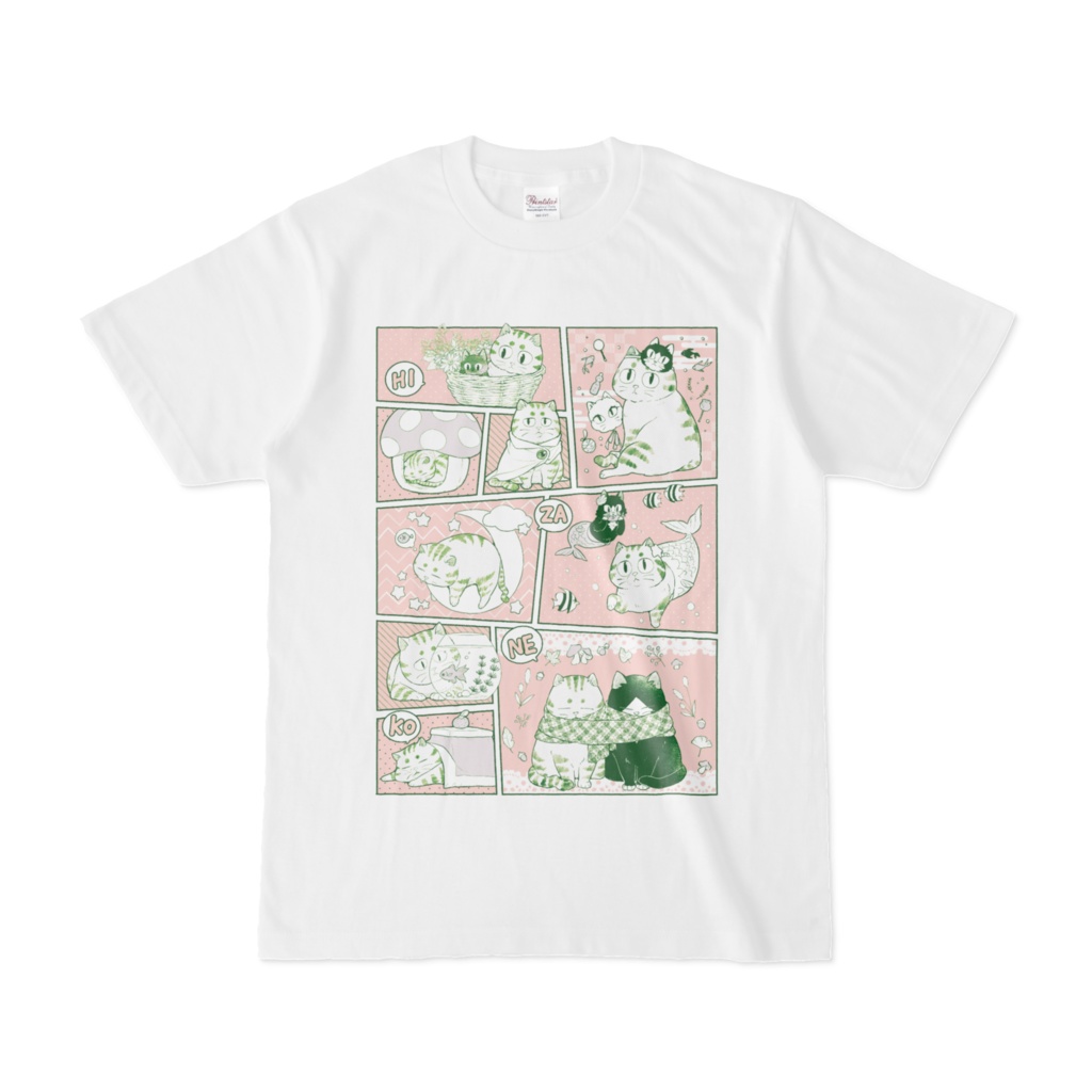 猫氏・黒猫氏Ｔシャツ【イラスト】S.M.L.XL