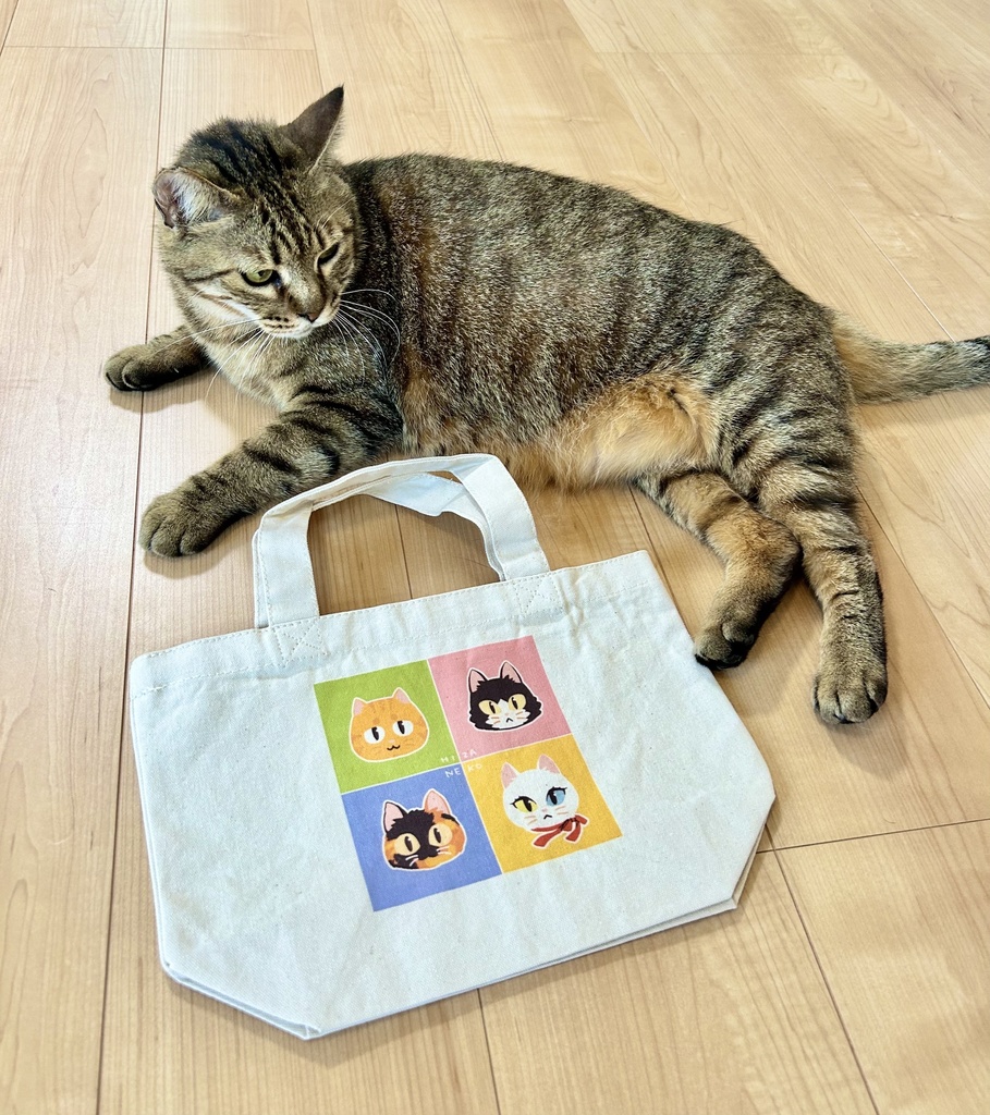 【トートバッグ】4にゃんズトートバッグ S.M.L