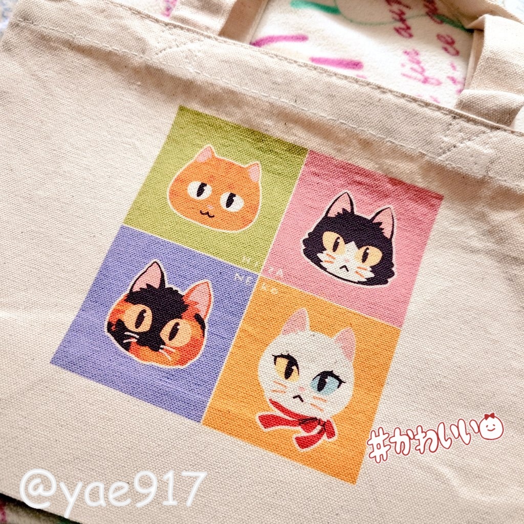ひざねこトートバッグ S.M.L
