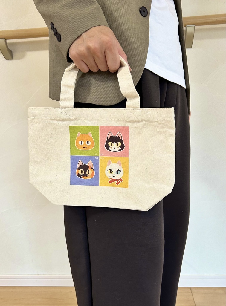 【トートバッグ】4にゃんズトートバッグ S.M.L