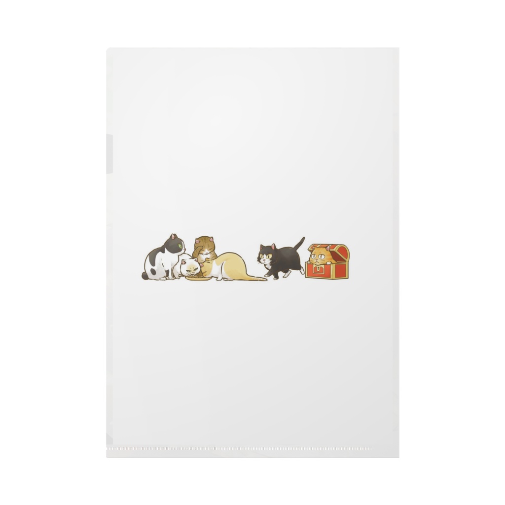 ひざねこA4クリアファイル【ひだまり】
